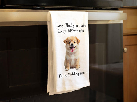 Personalized Pet Kitchen Towel, Personalized Dog Towel, Custom Pet Towel Every Meal You Make Every Bite - Funny Personalized Pet Lover Gift