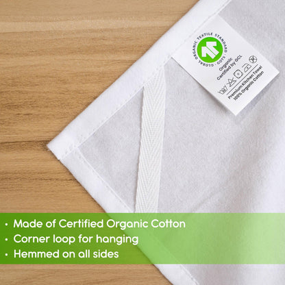 Happy St. Patrick's Day Kitchen Towel, Irish Shamrock Gnome Tea Towel, Festive Holiday Decor - Flour Sack Organic Cotton Tea Towel
