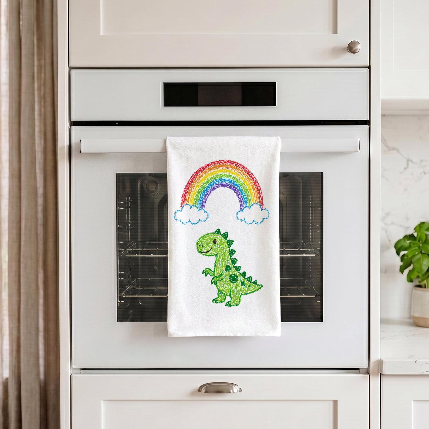 Personalized Child's Drawing Kitchen Tea Towel