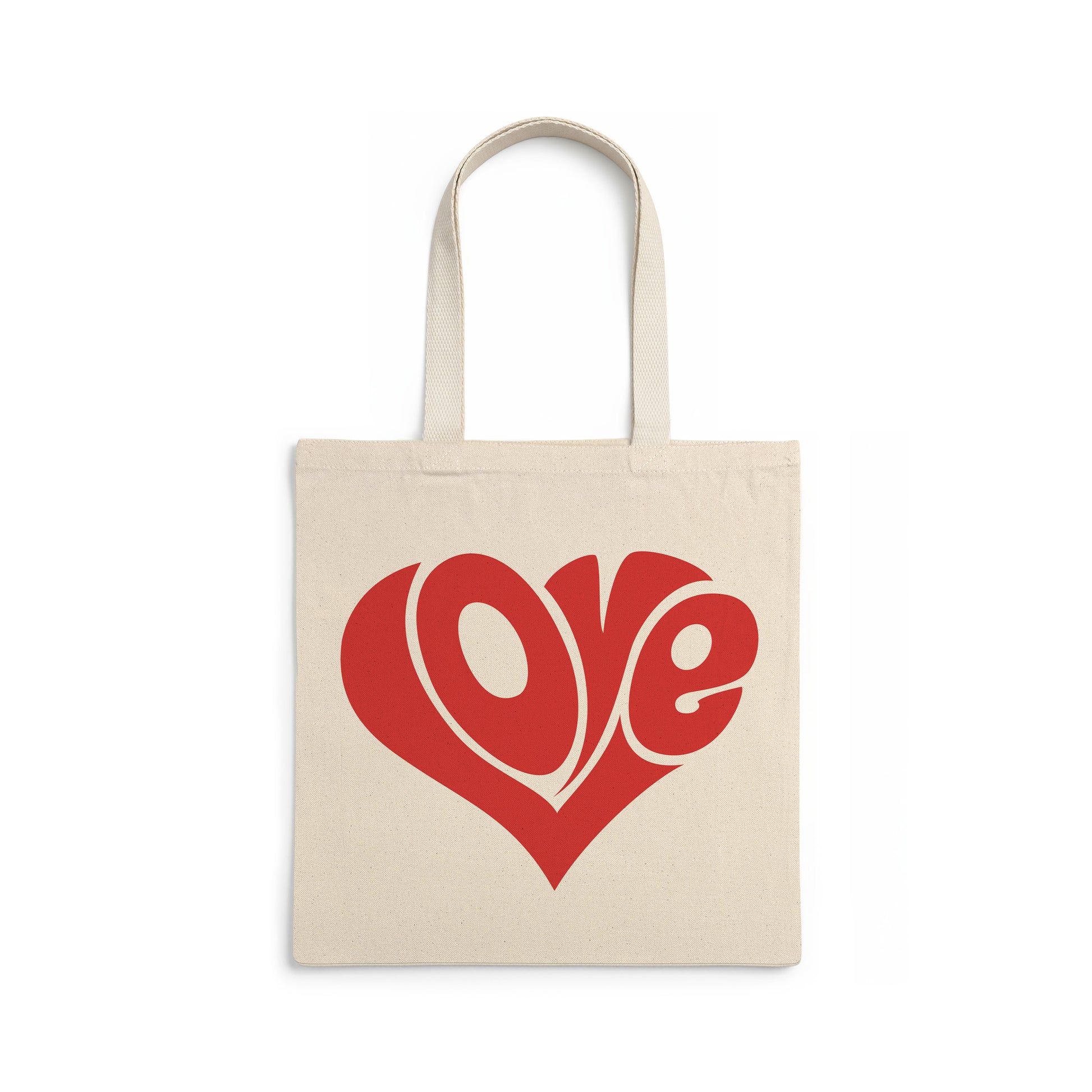 Love Cotton Canvas Tote Bag Valentines Day - eco-friendly cotton canvas tote bag