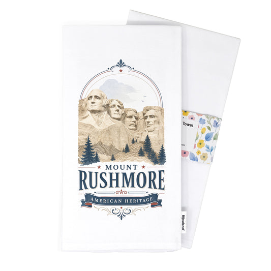 Mount Rushmore Heritage Tea Towel with belly band packaging
