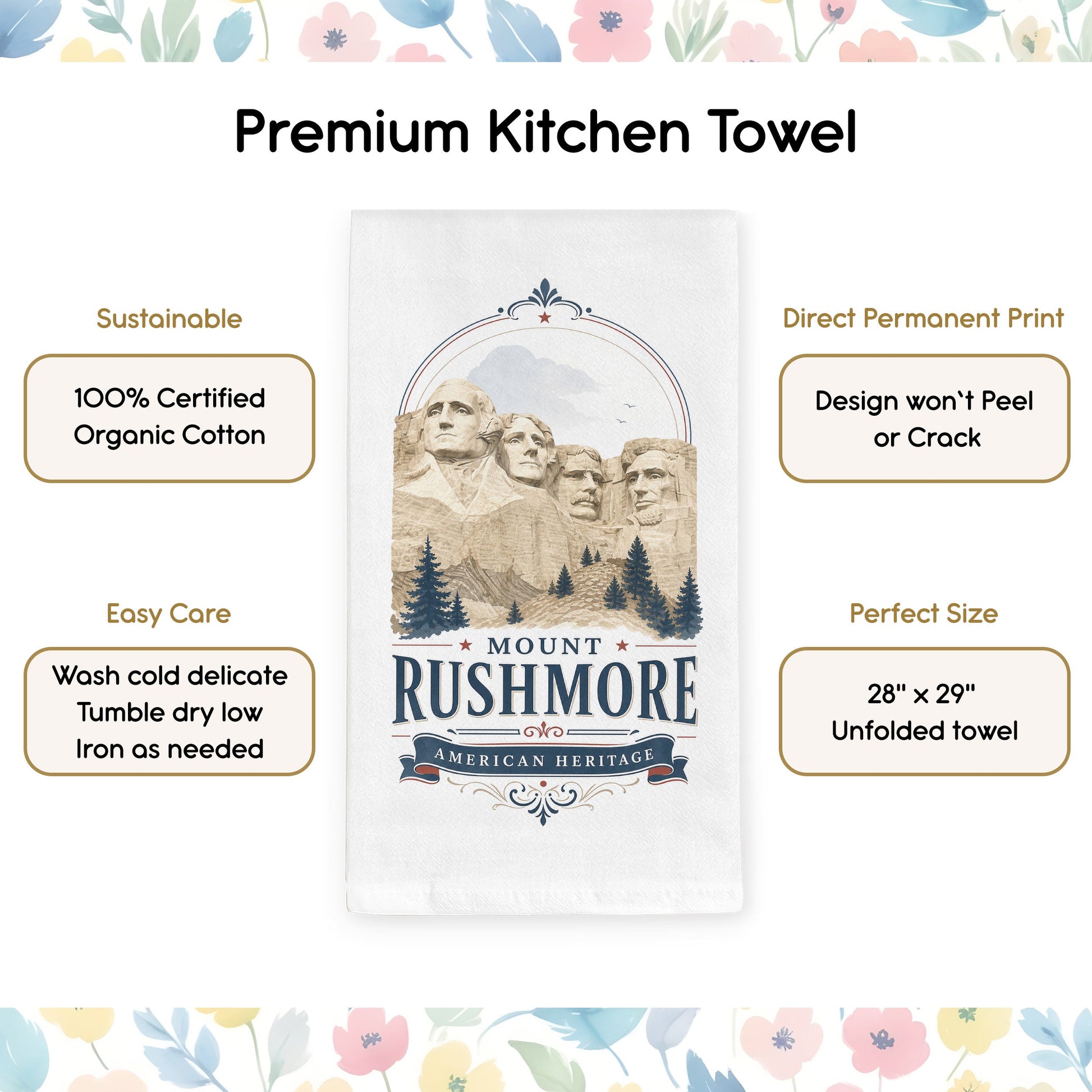 Mount Rushmore Heritage Tea Towel product benefits