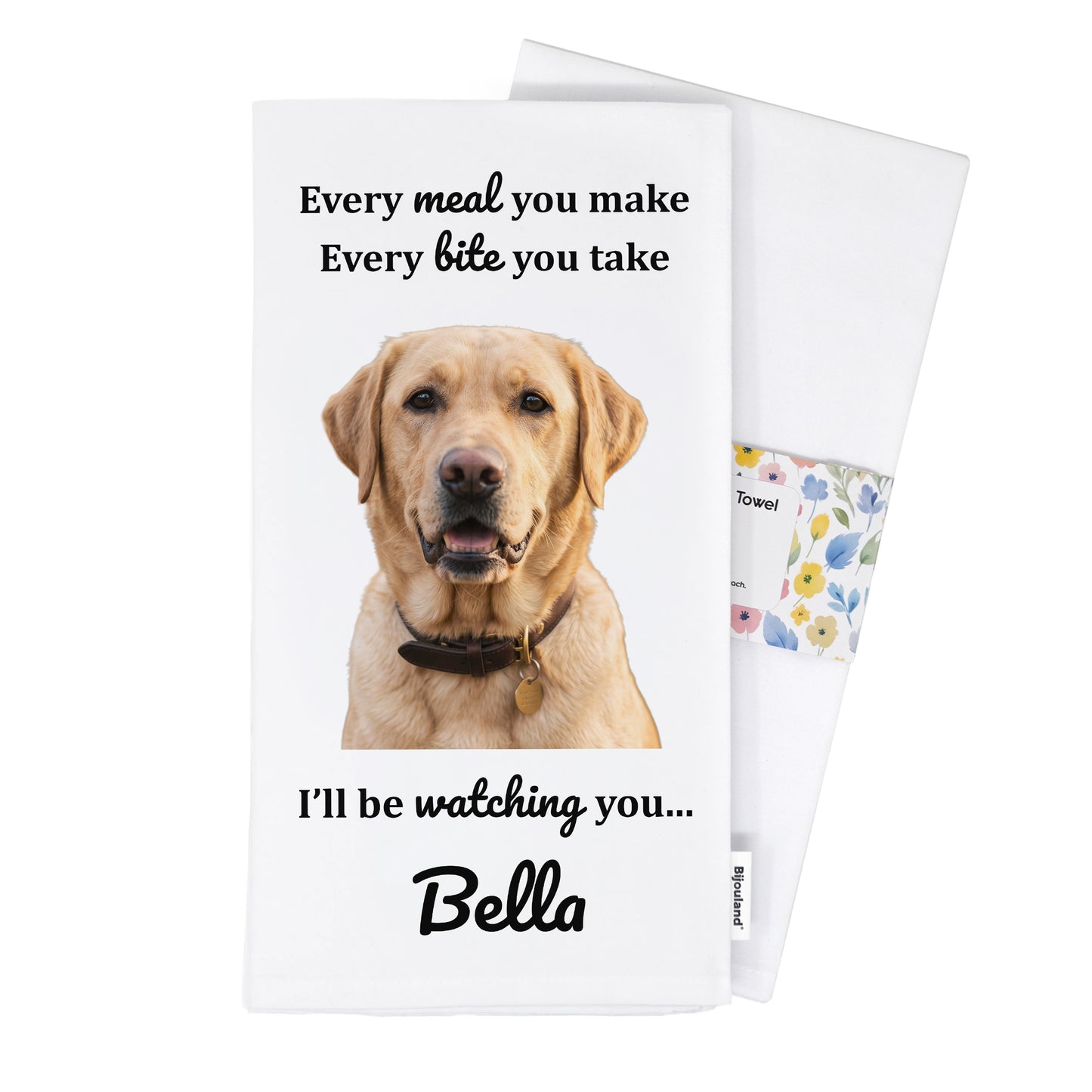 Personalized Pet Photo Kitchen Towel, Funny Pet Lover Gift