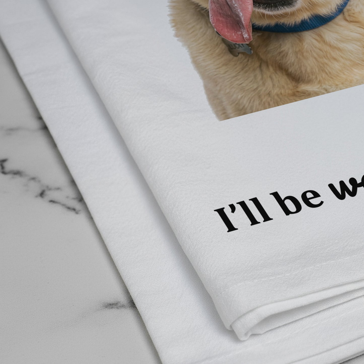 Personalized Pet Photo Kitchen Towel, Funny Pet Lover Gift