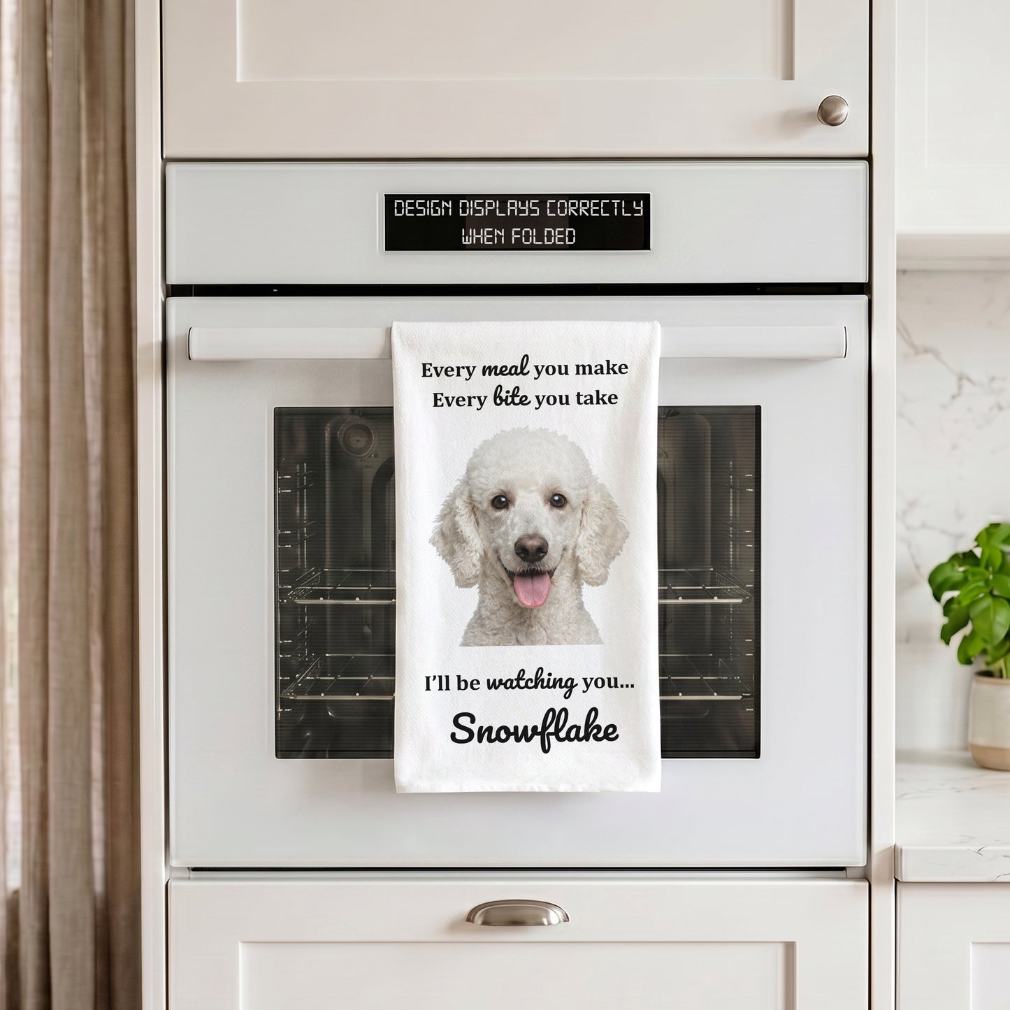 Personalized Pet Photo Kitchen Towel, Funny Pet Lover Gift