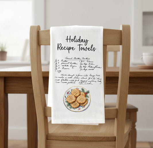Personalized Recipe Kitchen Towel - Flour Sack Cotton