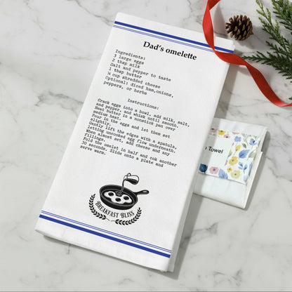 Personalized Recipe Kitchen Towel - Premium Organic Cotton