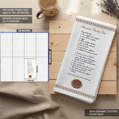 Personalized Recipe Kitchen Towel - Premium Organic Cotton