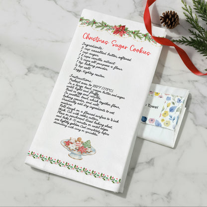 Personalized Recipe Kitchen Towel - Premium Organic Cotton