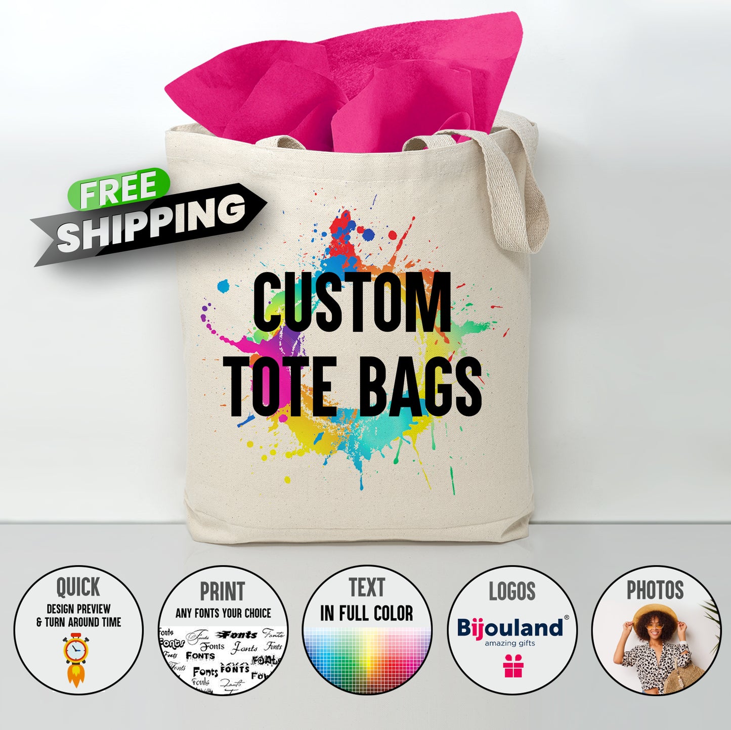 Earth-Friendly High Quality Promotional 100% Canvas Tote Bags