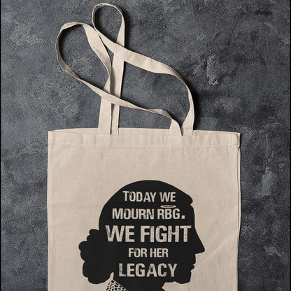 Ruth Bader Ginsburg Quote Cotton Canvas 12oz Tote Bag