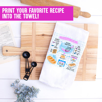 Personalized Custom Kitchen Towel Flour Sack 100% Cotton