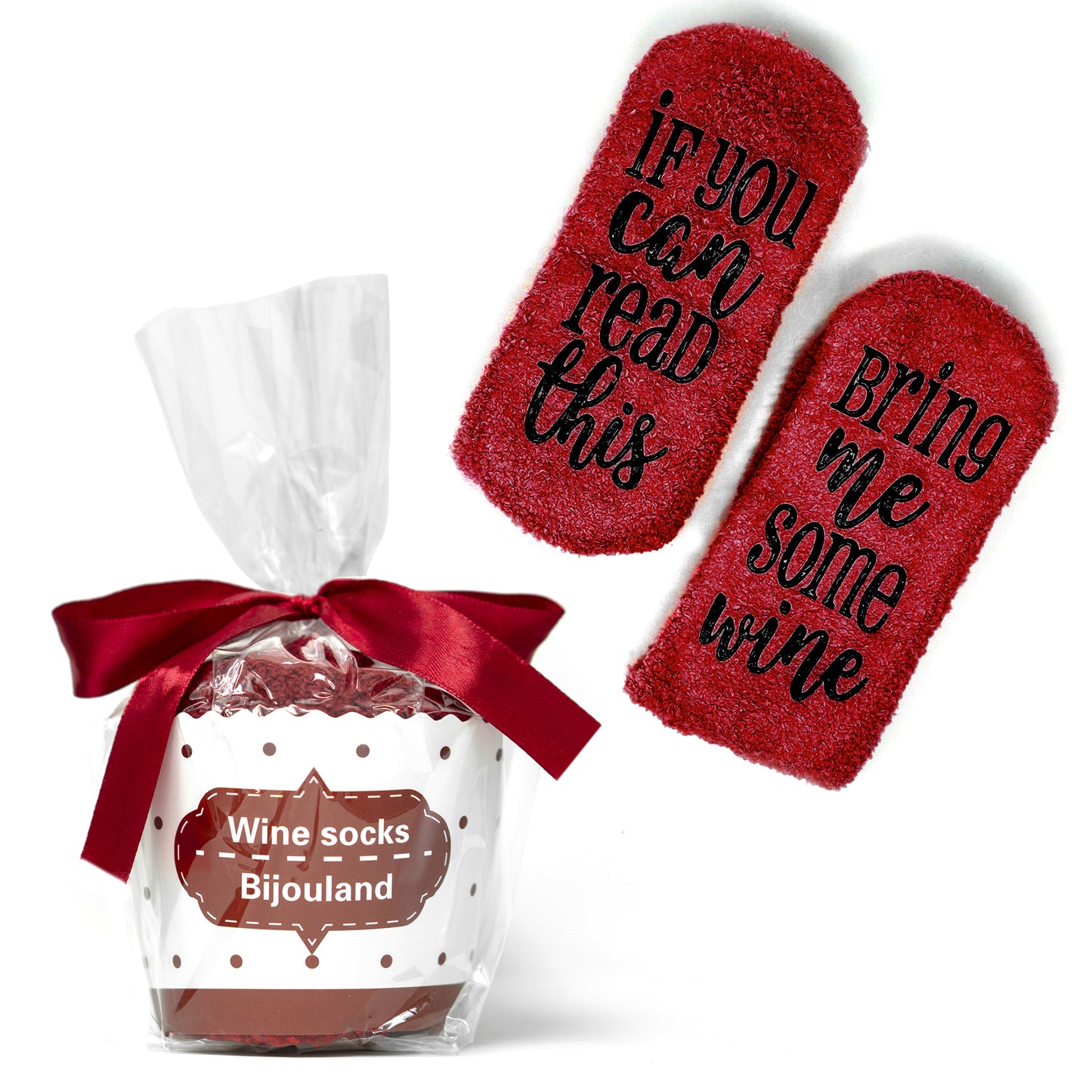 Bring Me Some Winе Socks - Gift for Mother’s Day With Cute Cupcake Package