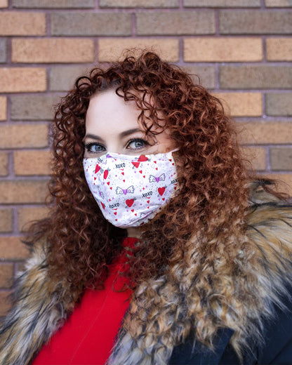 Premium 4 Layers Cotton Face Mask with Nose Wire and Filter Pocket for Adults and Teens