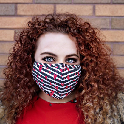 Premium 4 Layers Cotton Face Mask with Nose Wire and Filter Pocket for Adults and Teens