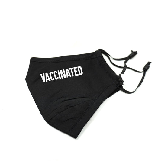 Vaccinated Cotton Face Mask with Nose Wire and Filter Pocket, Washable with Adjustable Ear loops - 2 Filters Included