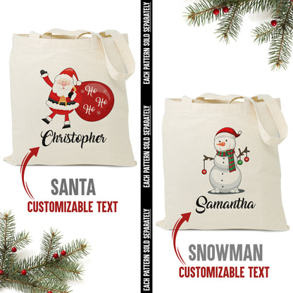 Personalized Christmas Tote Bags, Christmas Custom gifts, Custom Xmas Tote Bag, Personalized Christmas Stockings Stuffers, Christmas Decor