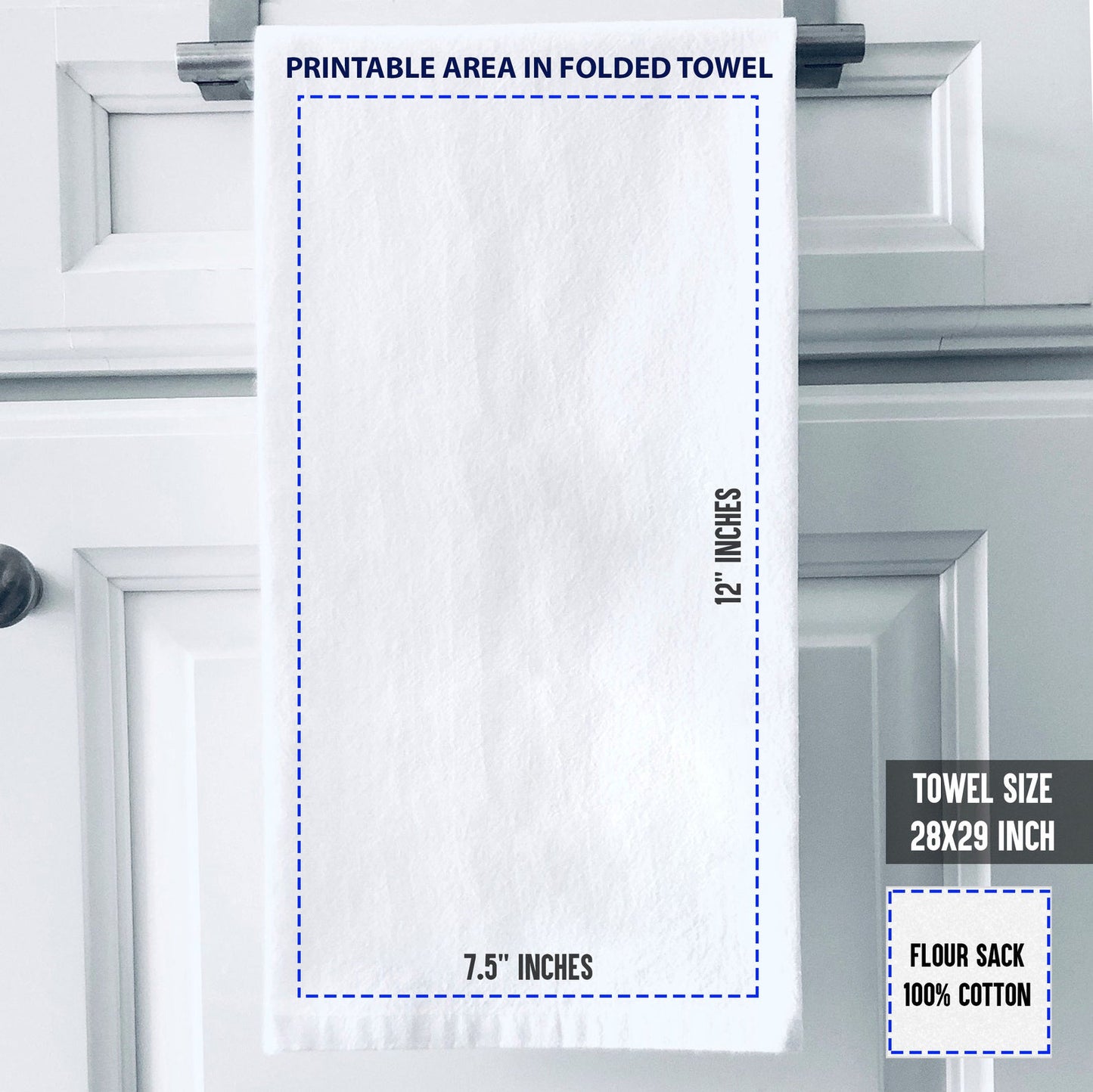 Personalized Custom Kitchen Towel Flour Sack 100% Cotton